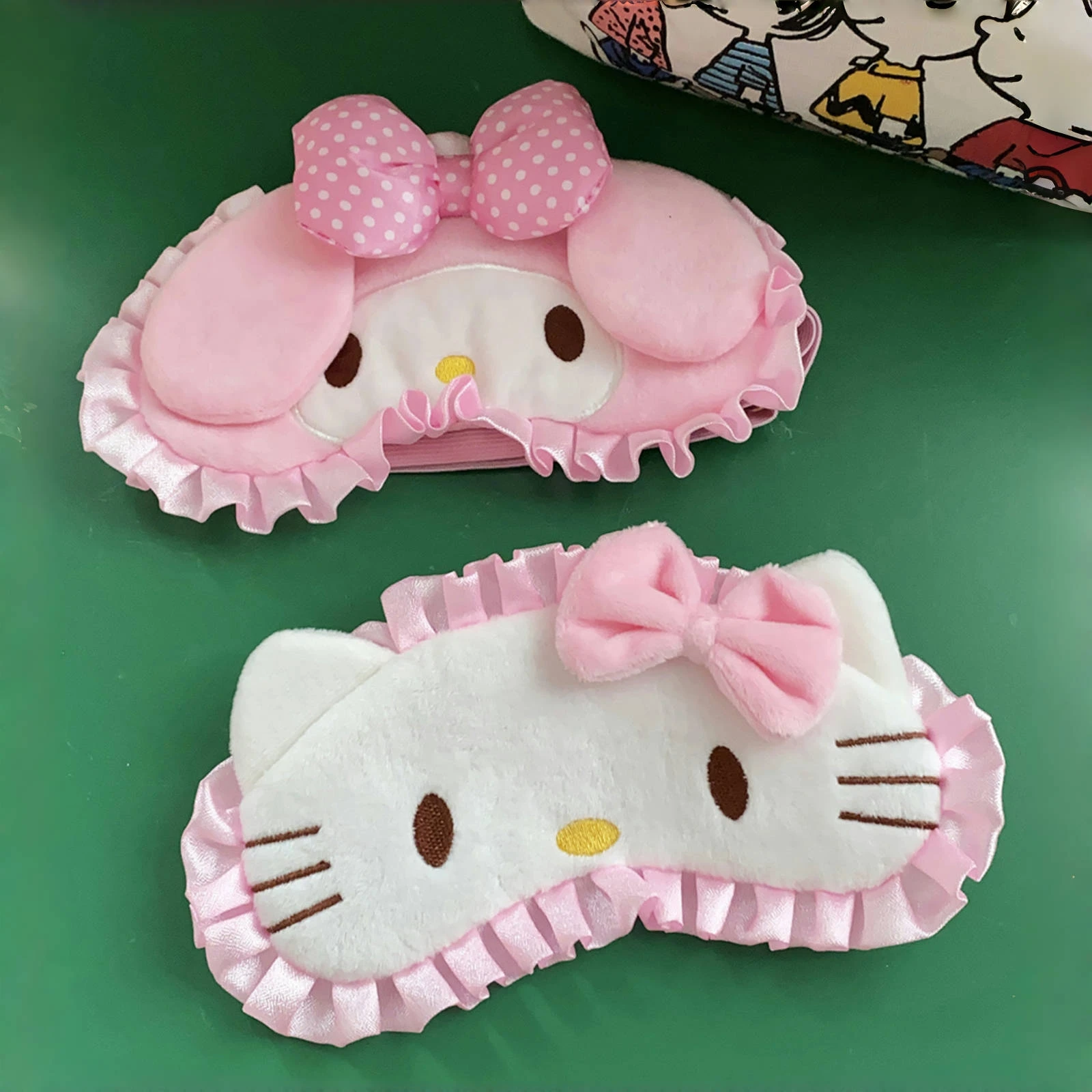 Precioso parche en el ojo My Melody Kawaii Hello Kitty con los ojos vendados Lolita Girl Nap viaje sombra de ojos opaca regalos - imagen 5