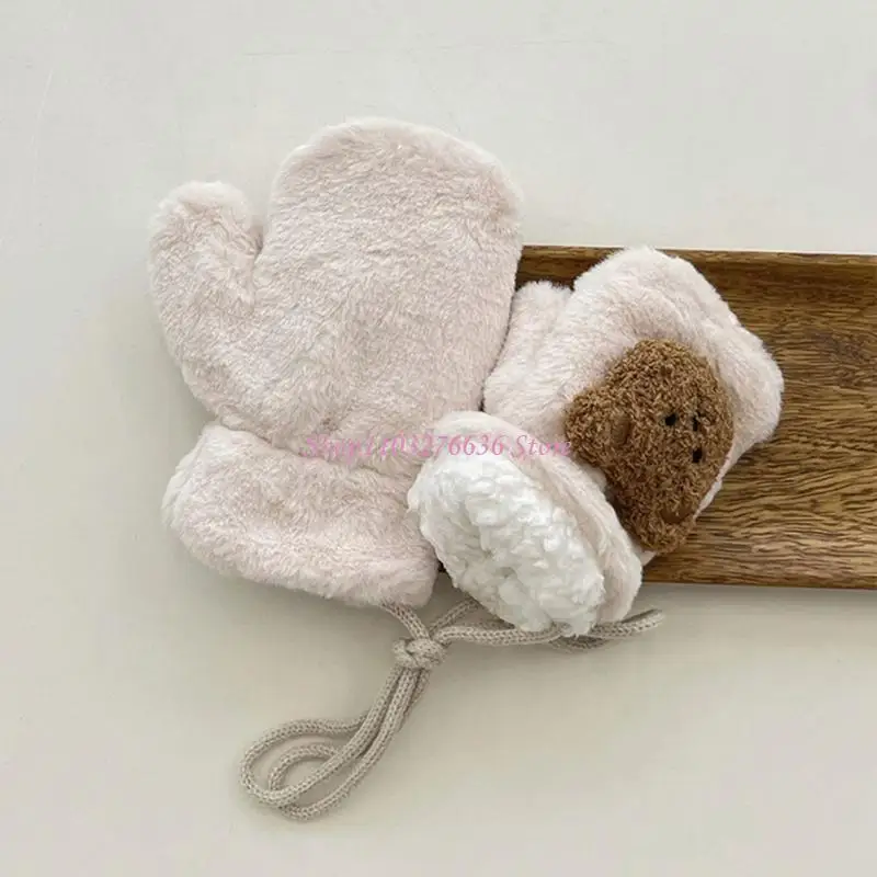 R6FD Niños Mittens 3-8 años dibujos animados dibujos animados para niños guantes invierno Guantes esquí cálidos para - imagen 5