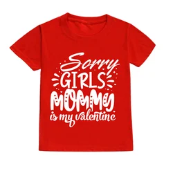 Camiseta roja San Valentín para niños – Diseño papá y mamá