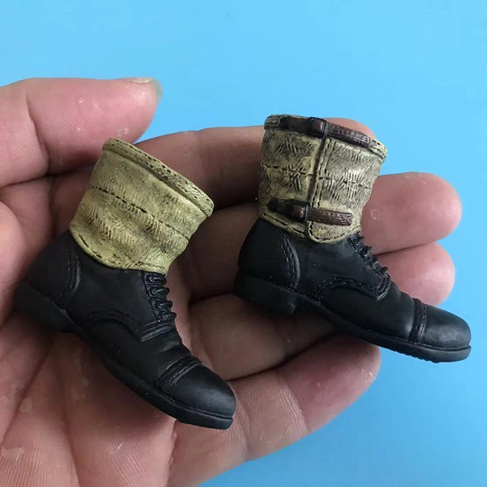 Botas de combate de soldado masculino a escala 1/6, zapatos hechos a mano para juguete HT, cuerpo de figura masculina de 12 pulgadas, modelo de muñeca, figura, accesorios de ropa - imagen 3