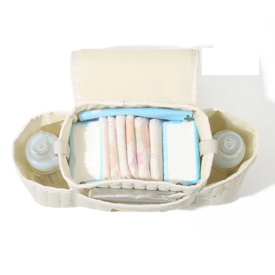 Bolsa de mamá Corea lindo oso portátil multifuncional cochecito bolsa de pañales bolsas de almacenamiento de maternidad suave organizador de pañales de bebé - imagen 4