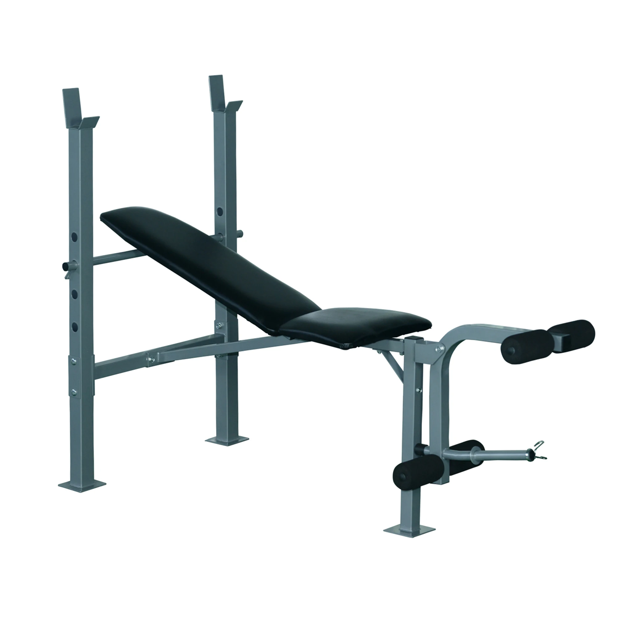 HOMCOM Banco de Musculacion Banco de Pesas Maquina de Fitness Entrenar Musculos 165x68x114cm con Respaldo Regulable Espuma