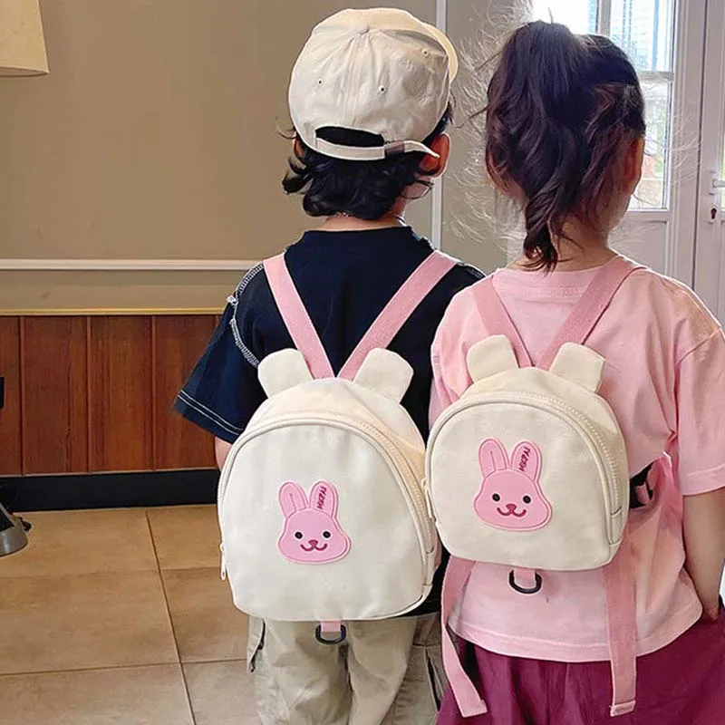 Mochila infantil en lona con arnés antipérdida y diseño animal - imagen 5