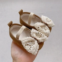 Zapatos niña lazo encaje - Primeros pasos suaves para primavera y otoño