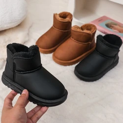 Hiver enfant botte 2025 nouveau décontracté enfant botte de neige édition coréenne rétro enfant chaussure fille anti-dérapant bottes courtes fille mode bottes