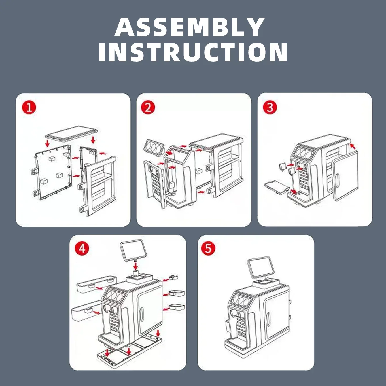 Caja registradora de juguete de simulación, máquina de café eléctrica, juego de rol, calculadora para niños, juguetes de comida en miniatura para niñas, regalos - imagen 5