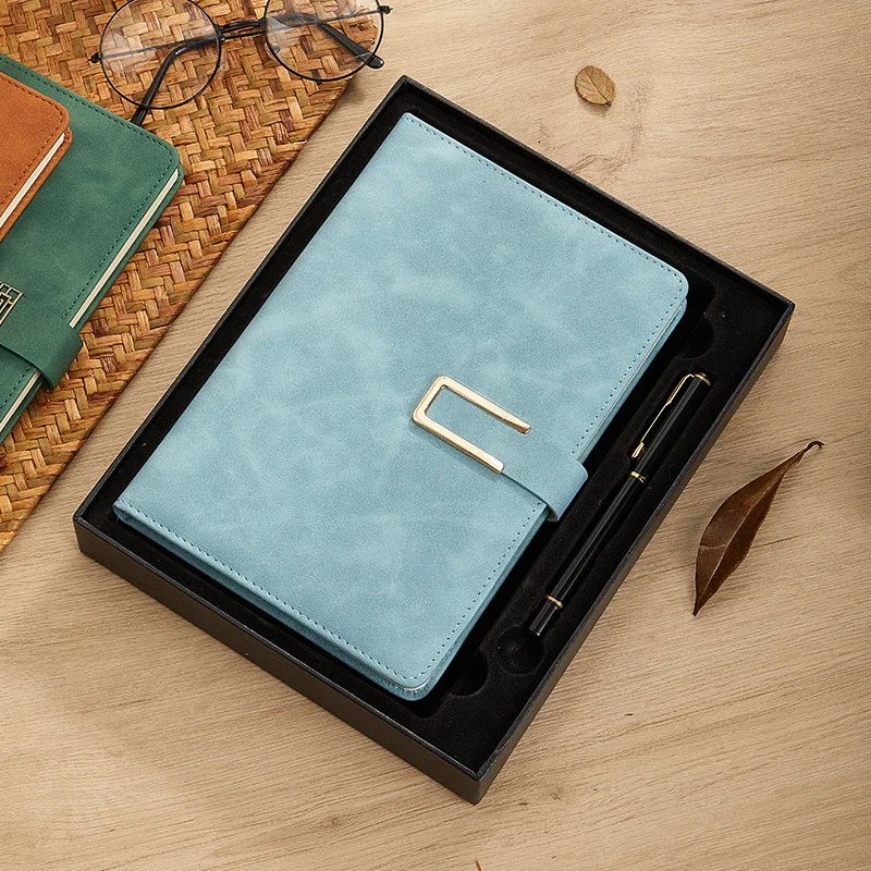 Cuaderno de cuero retro A5 de cubierta suave, compañero perfecto para reuniones de negocios y diarios de vida universitaria