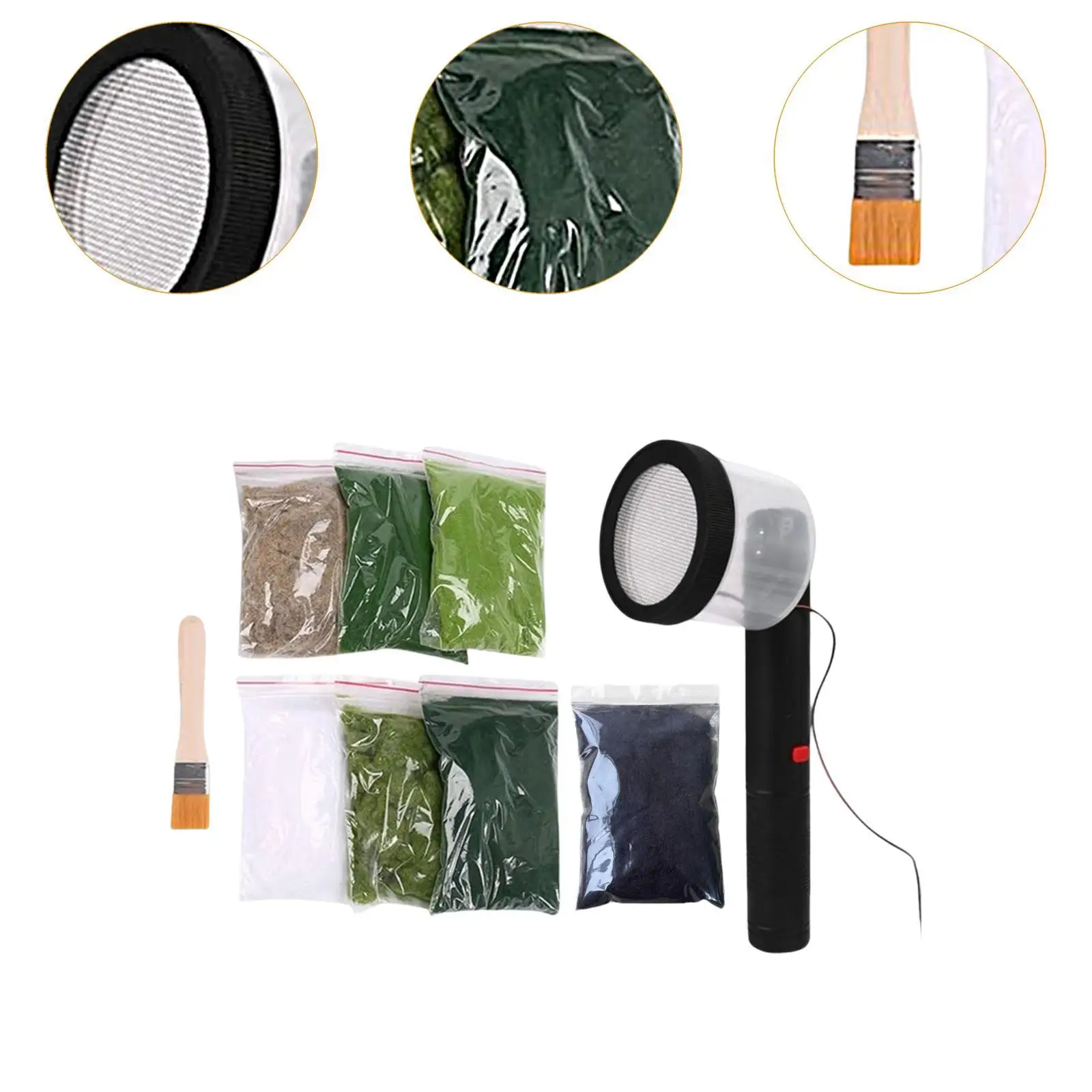Static Grass Applicator for Miniature Scene Model Lawn Railway Terrain