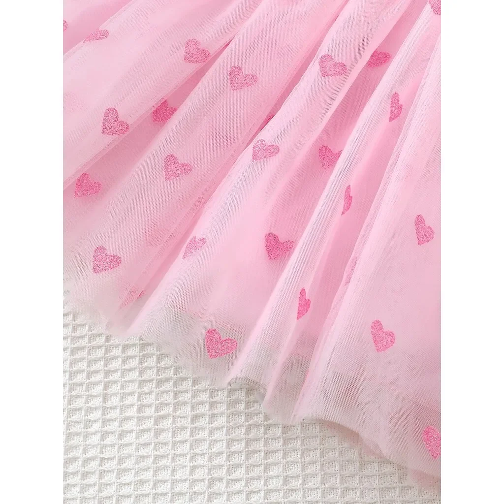 Conjunto de ropa de 2 uds para niña pequeña de 0 a 3 años, cárdigan de manga corta + vestido de malla con cintura de flores y tirantes, trajes diarios dulces para bebé - imagen 4