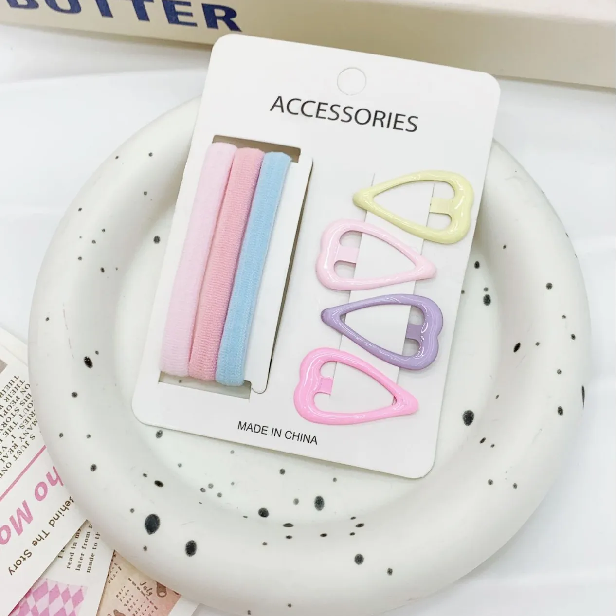 Pinzas para el cabello sólidas para niñas, conjunto de bandas de goma para niñas y niños, horquillas geométricas dulces y bonitas de Color caramelo, accesorios bonitos para el cabello nuevos - imagen 3