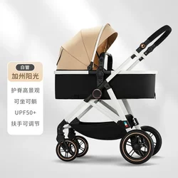 Cochecito reclinable para bebé con amortiguador bidireccional y plegable