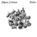 20pcs 2.5mm Silver