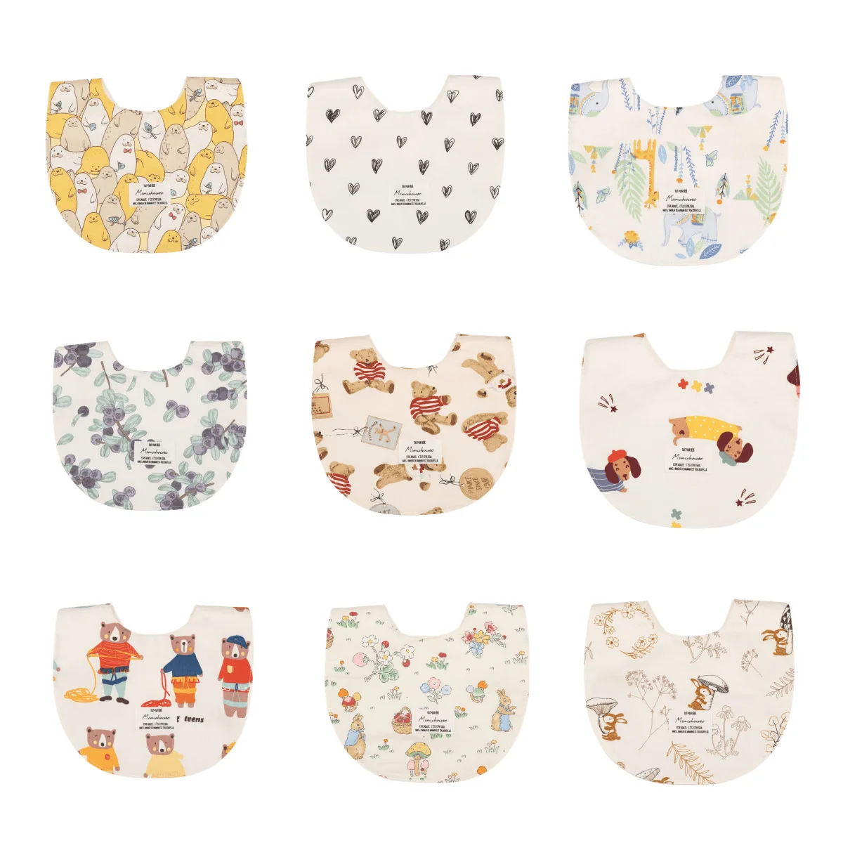 Nuevo estilo coreano, babero de algodón para alimentación de bebé, babero para bebés con estampado suave de pétalos, toalla para Saliva, paño para eructar para niños pequeños recién nacidos, Baberos