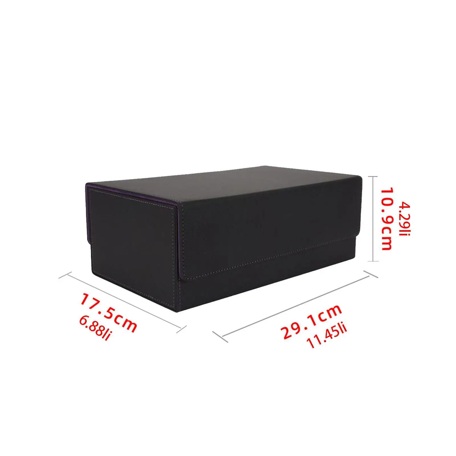Card Deck Box PU Leather Collectible Display Strong W/ Magnetics Closure Premium Gathering Card Toy Playing Card Box Container