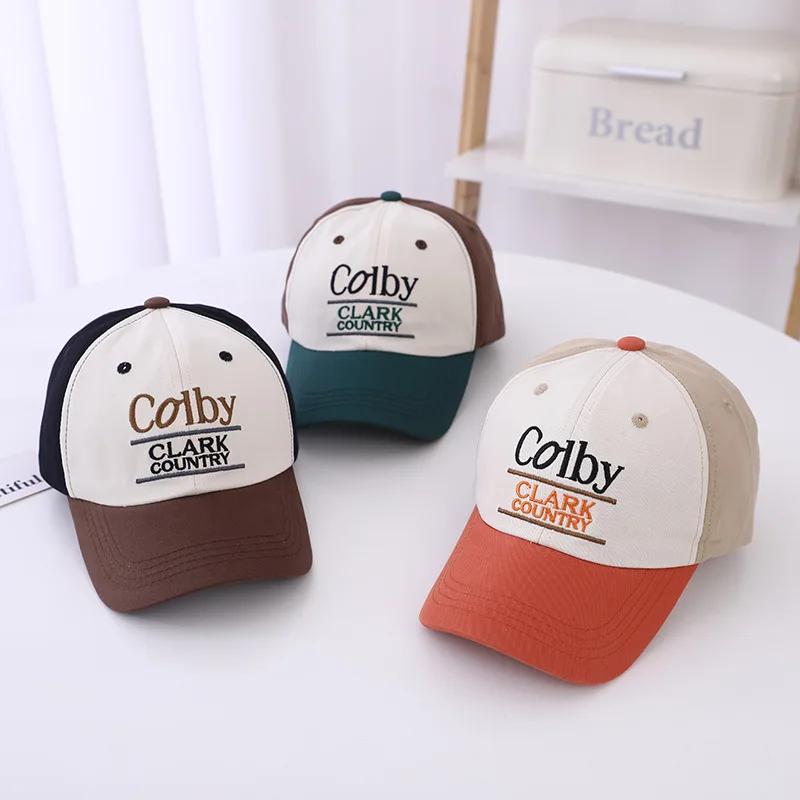 Nuevo bordado carta niños niñas gorra de béisbol niños algodón sombrero para el sol Unisex deportes al aire libre Snapback pesca gorra de béisbol de malla - imagen 2