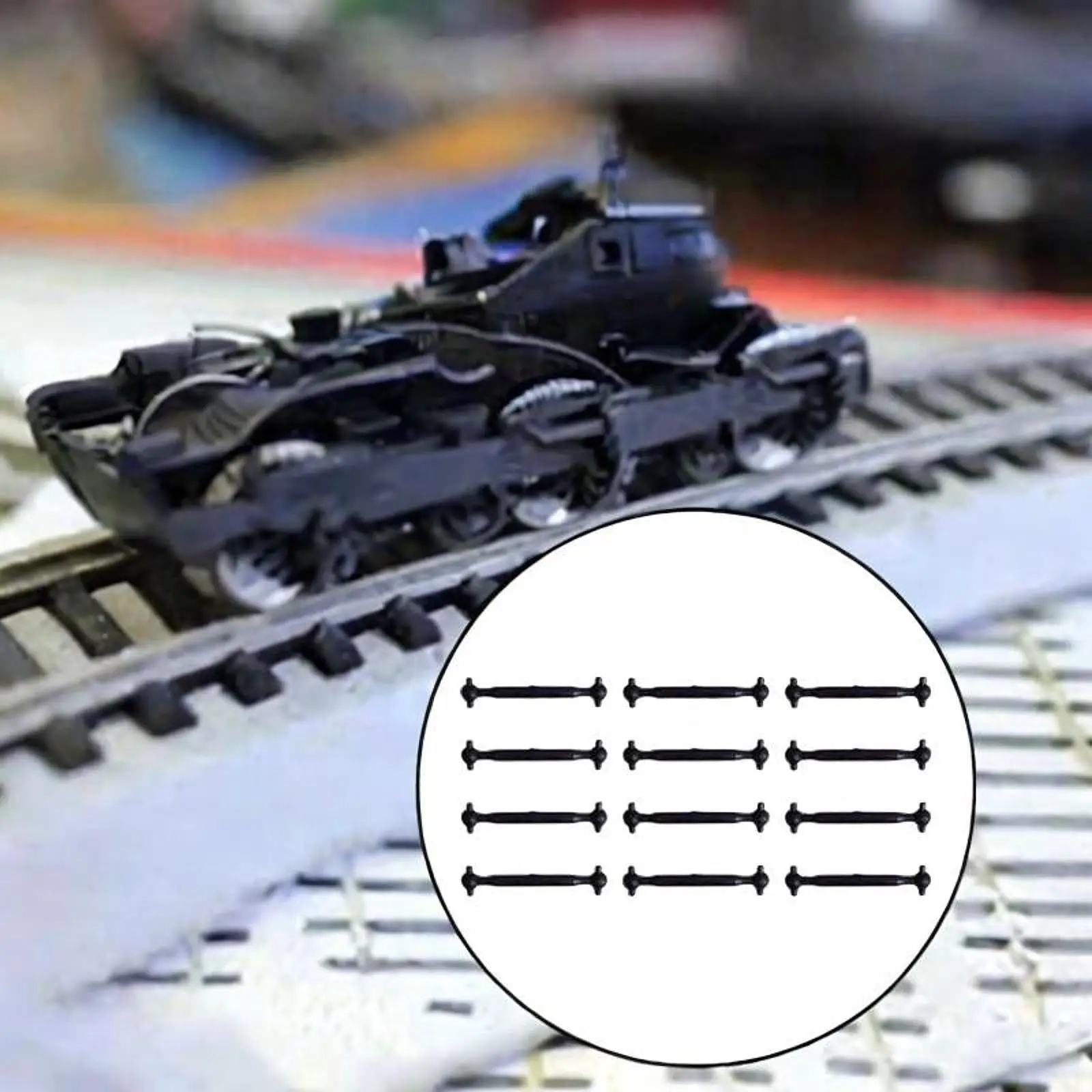 12 Pieces 1/87 HO Scale Trains Power Control Sand Table Motor Drive Rods