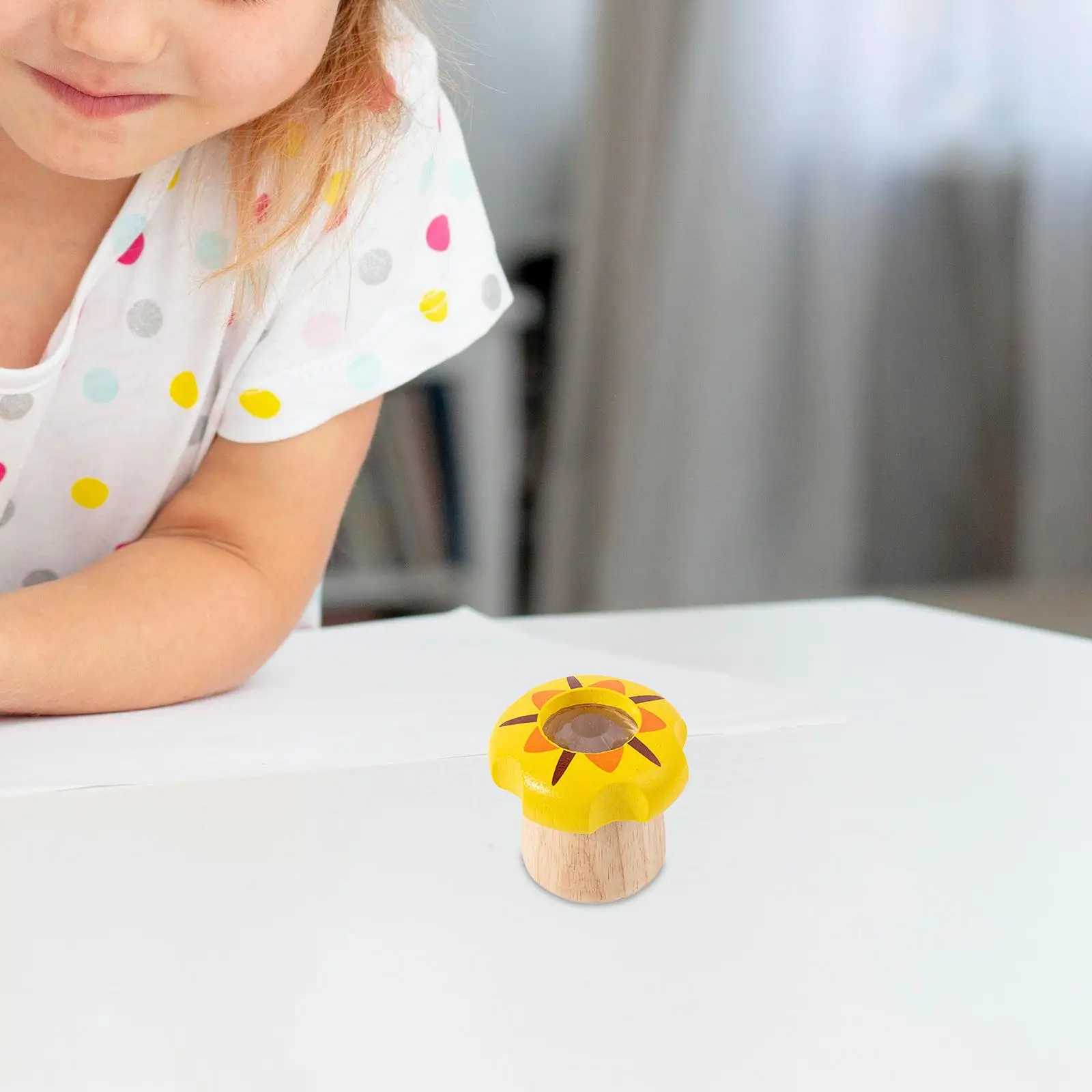 Wooden Kaleidoscope Educational Mushroom Shape, Development Wooden Toys Kids