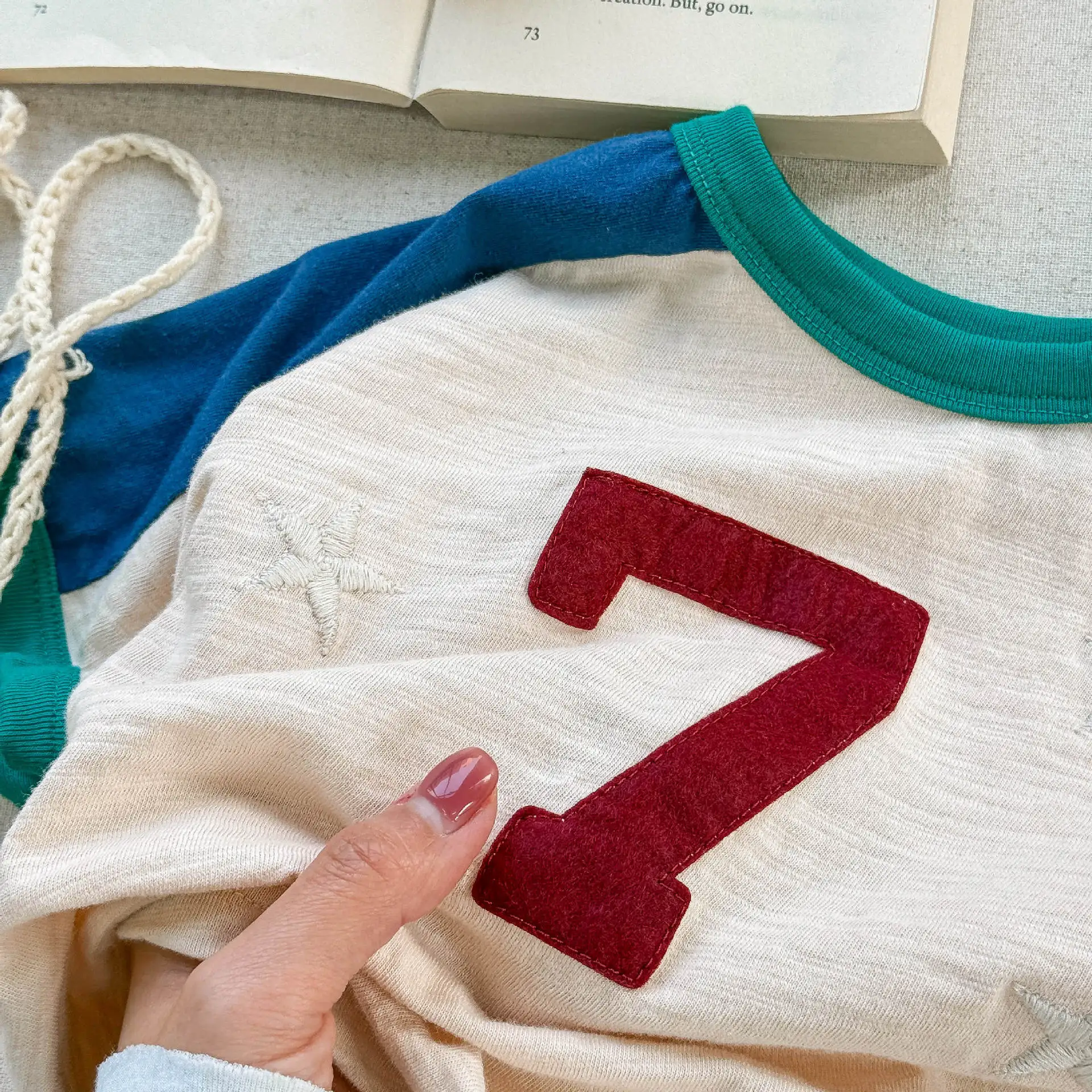 MILANCEL Camiseta manga raglán ligera retazos para verano niños - imagen 2