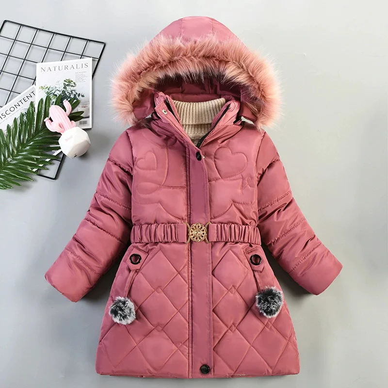 Parka acolchada de algodón con cuello de lana para niños – Invierno - imagen 5
