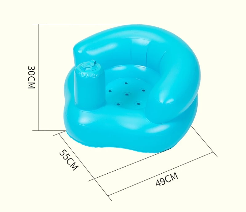 Asiento inflable de Color sólido para bebé, soporte trasero, asiento de baño infantil plegable portátil, silla de entrenamiento, soporte para Baby Shower, sofá nuevo
