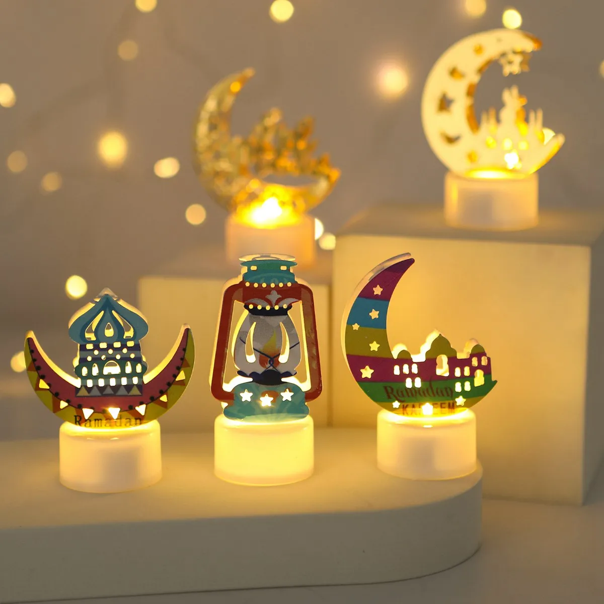 Vela Eid Mubarak FENGRISE LED decoración Ramadán hogar fiesta islámica - imagen 5