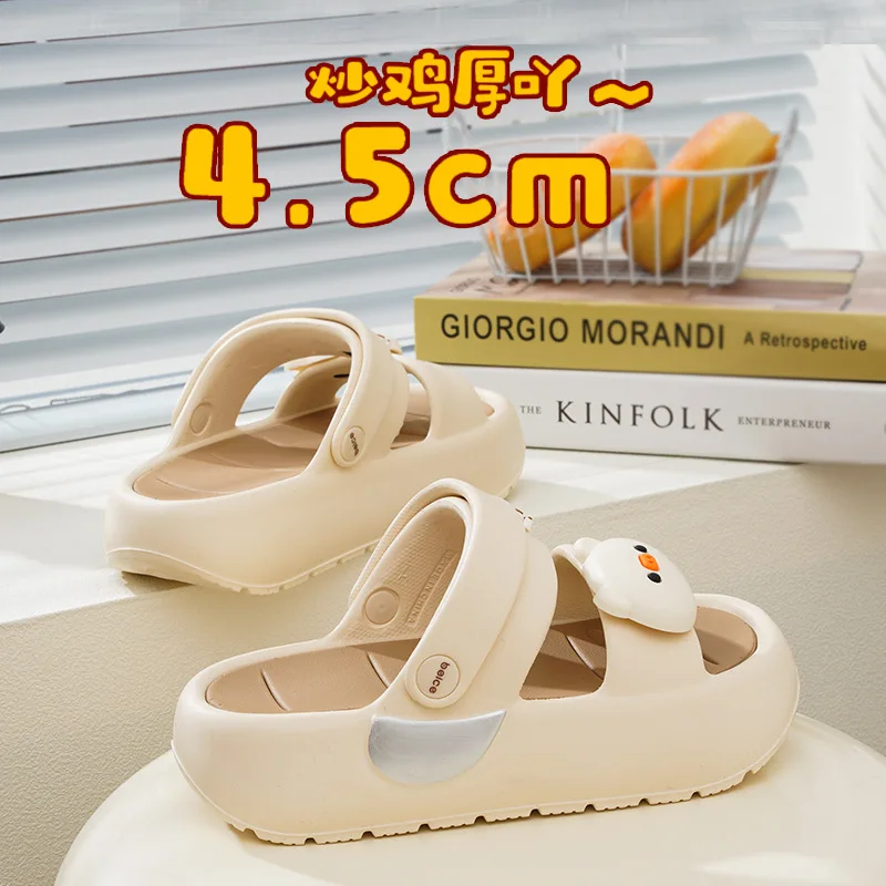 Sandalias plataforma para niñas suela EVA verano con dibujos de cerdo - imagen 2