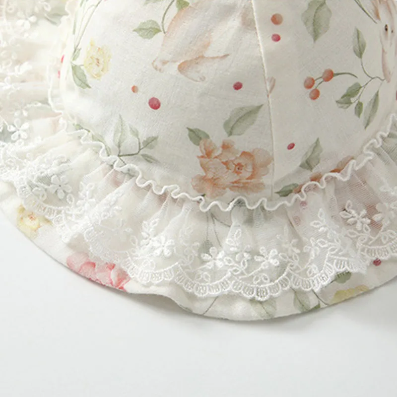 Conjuntos de 2 piezas de peleles de verano para niñas recién nacidas, ropa coreana con lazo de flores, monos de algodón sin mangas con estampado + sombrero, cosas para bebés B099 - imagen 5