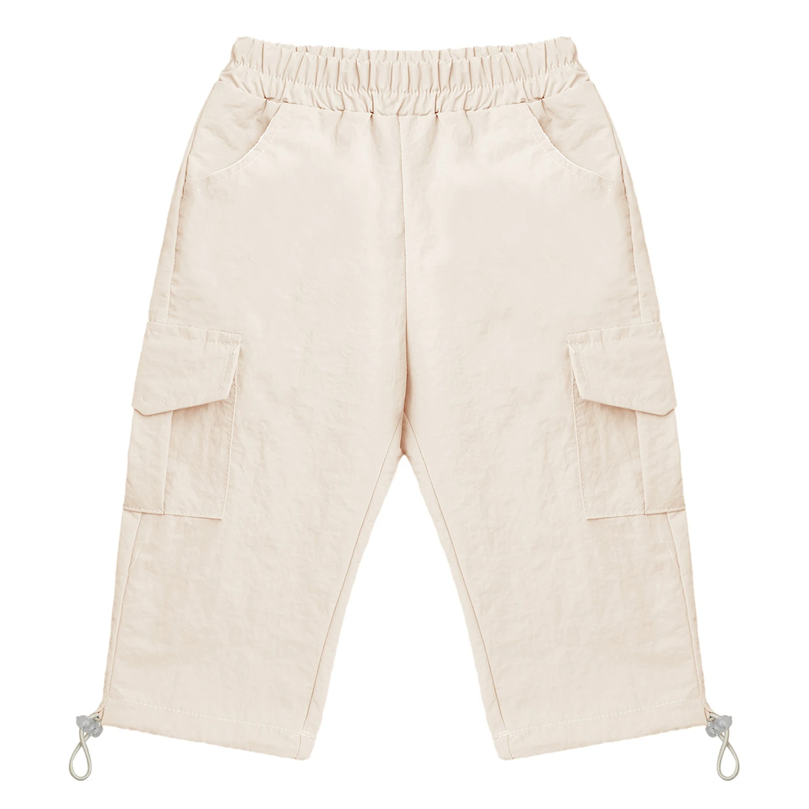 Pantalones cargo para bebé con cintura elástica y bolsillos - imagen 2