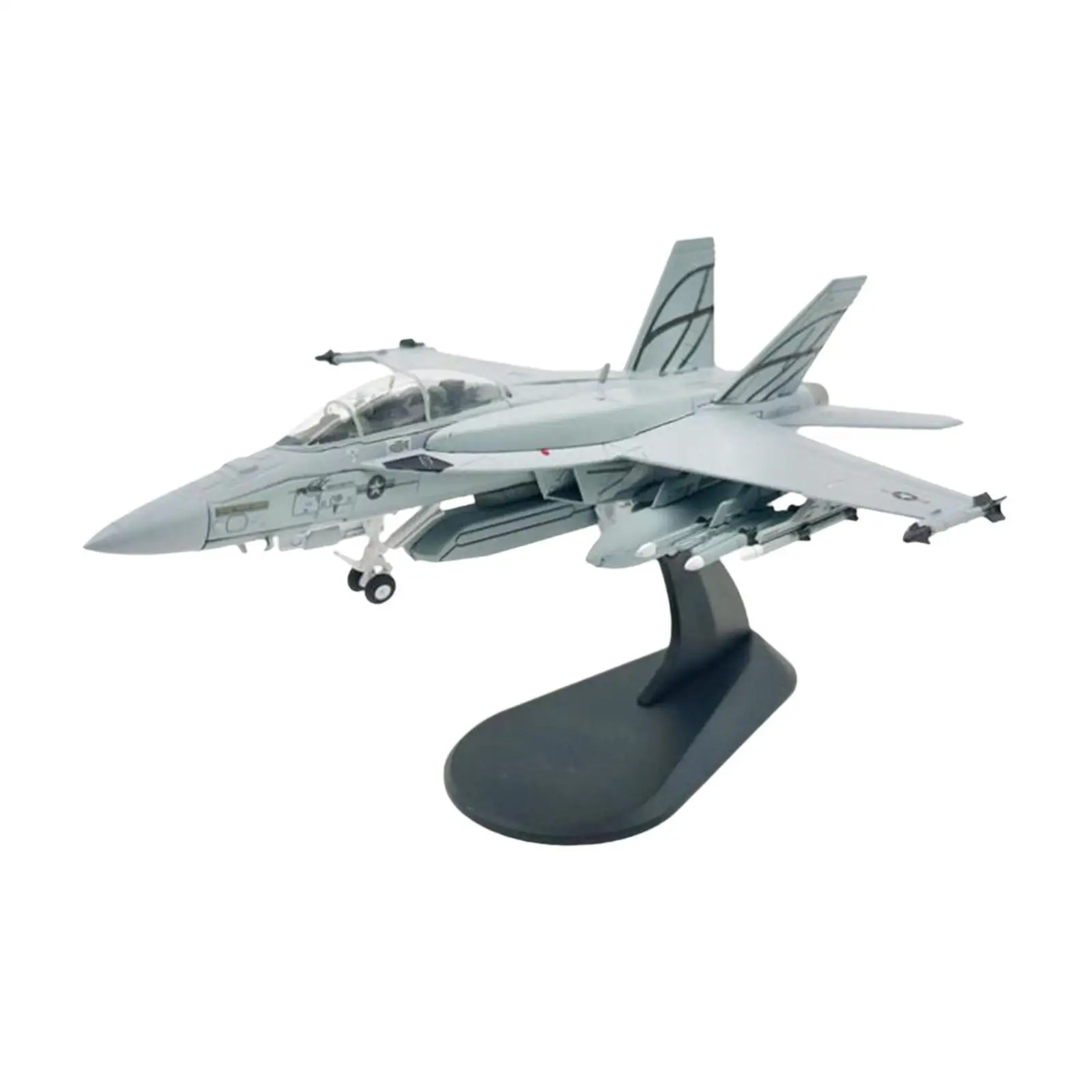 1/100 F/A-18 Diecast Plane Model Metal Alloy Fighter for Office Home Bedroom