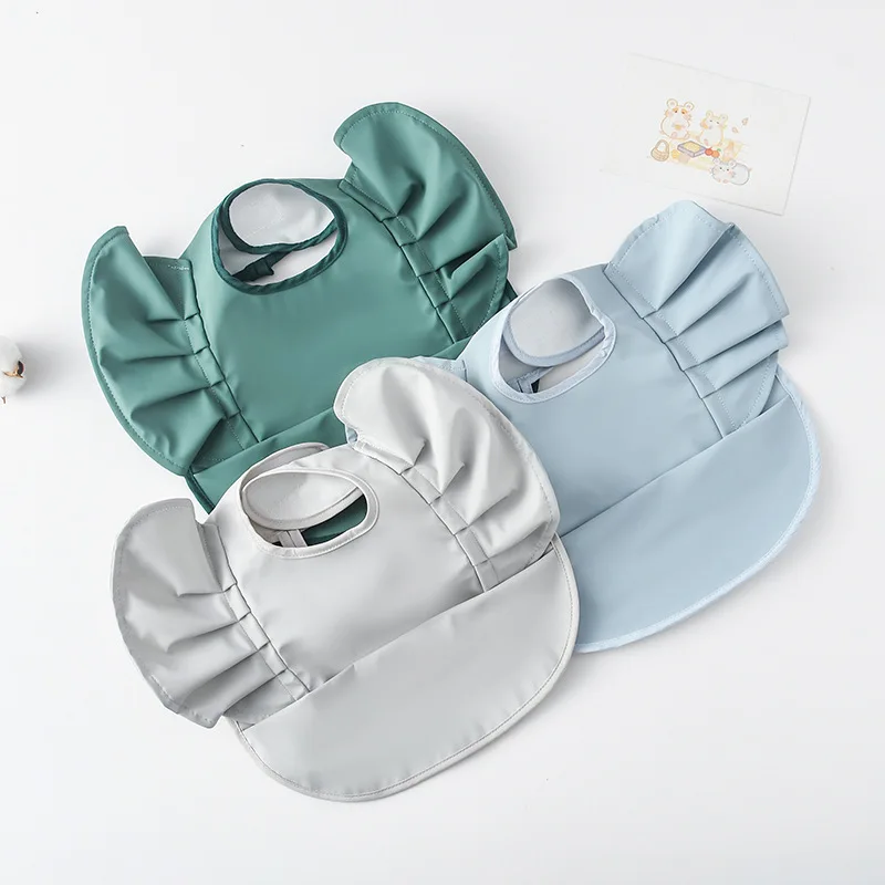 Babero antisuciedad impermeable con alas de ángel para bebé - imagen 5