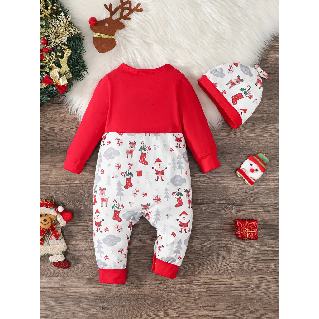 Pelele de Navidad para bebé de manga larga con Papá Noel - imagen 2