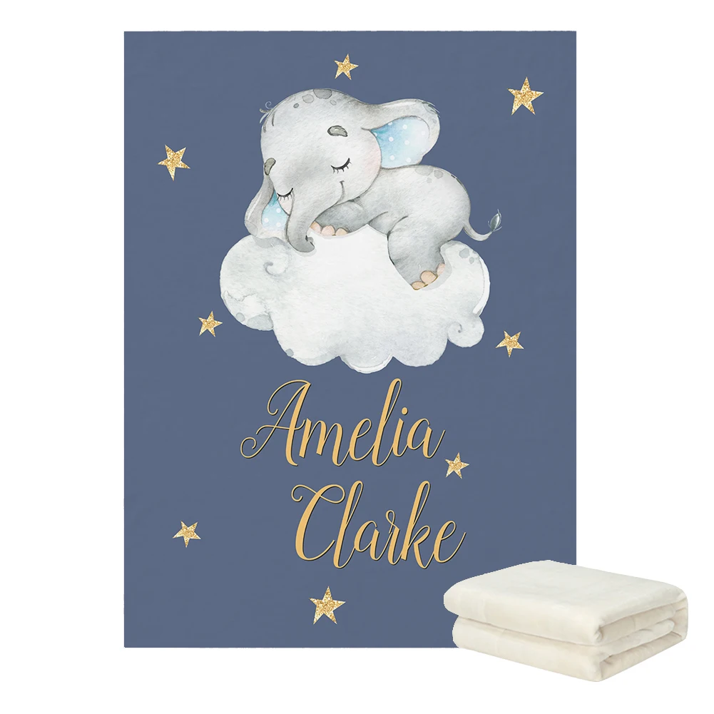 LVYZIHO juego de sábanas para cuna con elefante y estrellas - imagen 5
