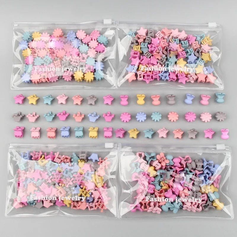 30 unids/bolsa Mini pinzas para el pelo bonitas para niñas bebé horquilla colorida dibujos animados conejo flor corona estrella pinzas para el cabello abrazadera para niños