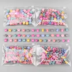 30 unids/bolsa Mini pinzas para el pelo bonitas para niñas bebé horquilla colorida dibujos animados conejo flor corona estrella pinzas para el cabello abrazadera para niños