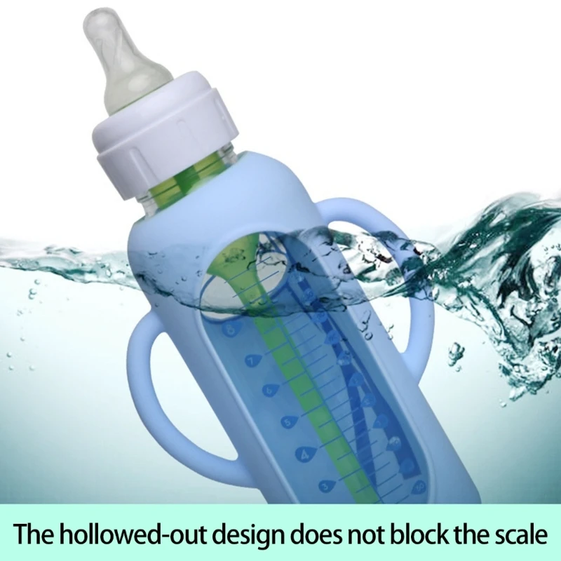 4 Uds 250/120ml cubierta de taza de silicona funda de aislamiento térmico cubierta de taza de agua antideslizante para manguitos de biberón Dr. Brown - imagen 4