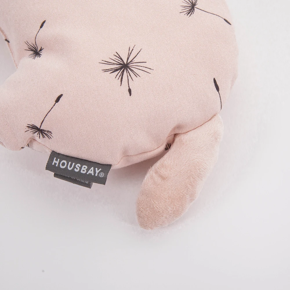 Almohada de bebé con forma de elefante – Doudou rosa para dormir - imagen 4