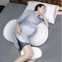 Almohadas para dormir para mujeres embarazadas protección de cintura soporte Abdominal almohadas en forma de U almohada para embarazo
