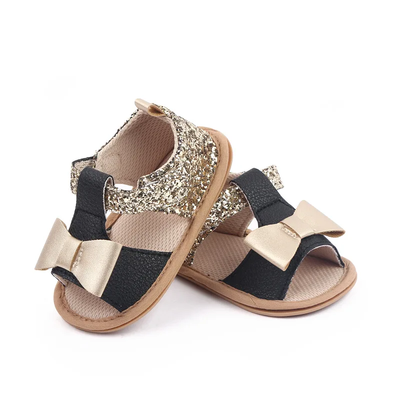 Nuevos zapatos de verano para niñas, bonitas sandalias ostentosas con suela de goma suave para primeros pasos de PU para bebés, sandalias de moda para recién nacidos de 0 a 18M - imagen 5