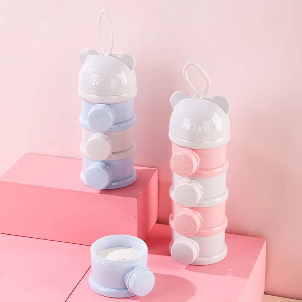 Caja portátil estilo oso para leche en polvo y aperitivos de bebé - imagen 3