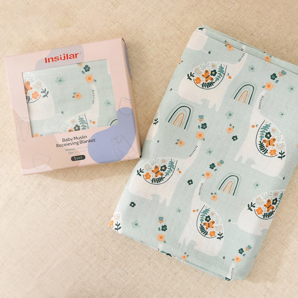 Manta muselina de algodón y bambú Guess – Animales para bebé - imagen 5