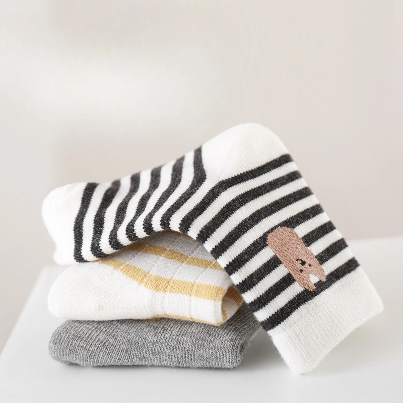5 pares de calcetines bonitos de dibujos animados para bebé, bonitos calcetines tejidos de algodón suave con animales y gatos para niñas y niños recién nacidos, calcetines para niños de 0 a 8 años - imagen 3
