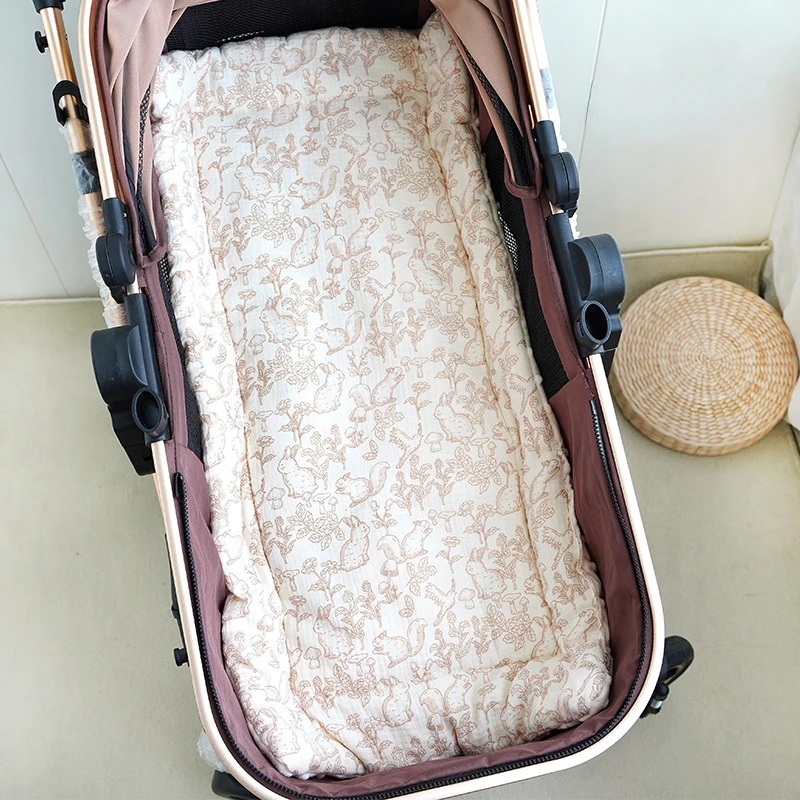 Cojín para asiento de cochecito de bebé de dibujos animados, colchoneta para asiento de bebé de algodón suave, colchón, cochecito para niños, alfombrilla para coche, accesorios para cochecito