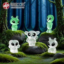 Figuras de gatos alienígenas verdes – Miniaturas decorativas infantil