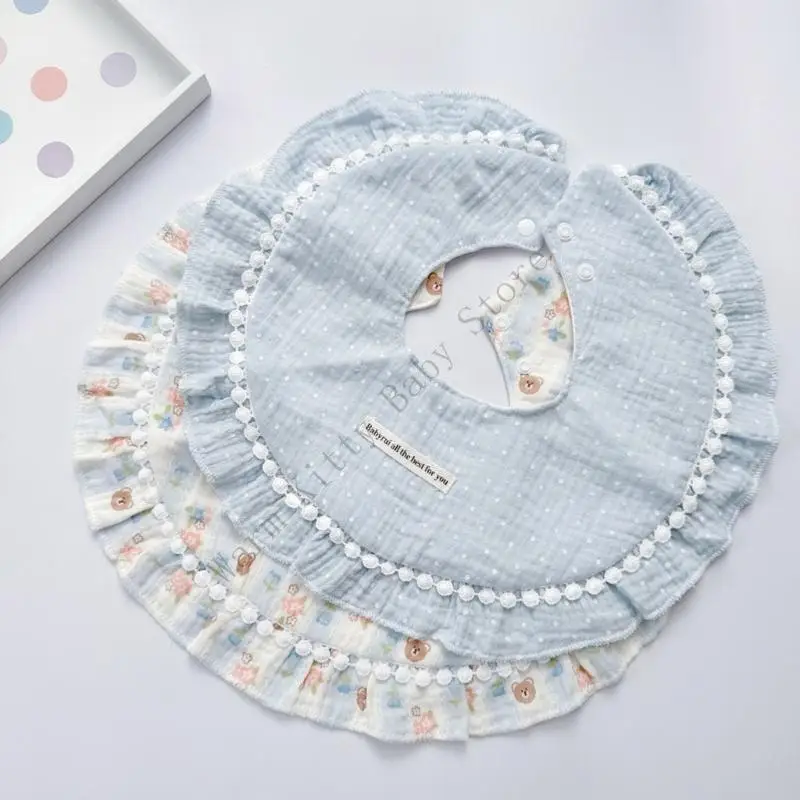 XXFE recién nacidos bebé babeo babero tela eructo algodón transpirable para bebés cómodos - imagen 4