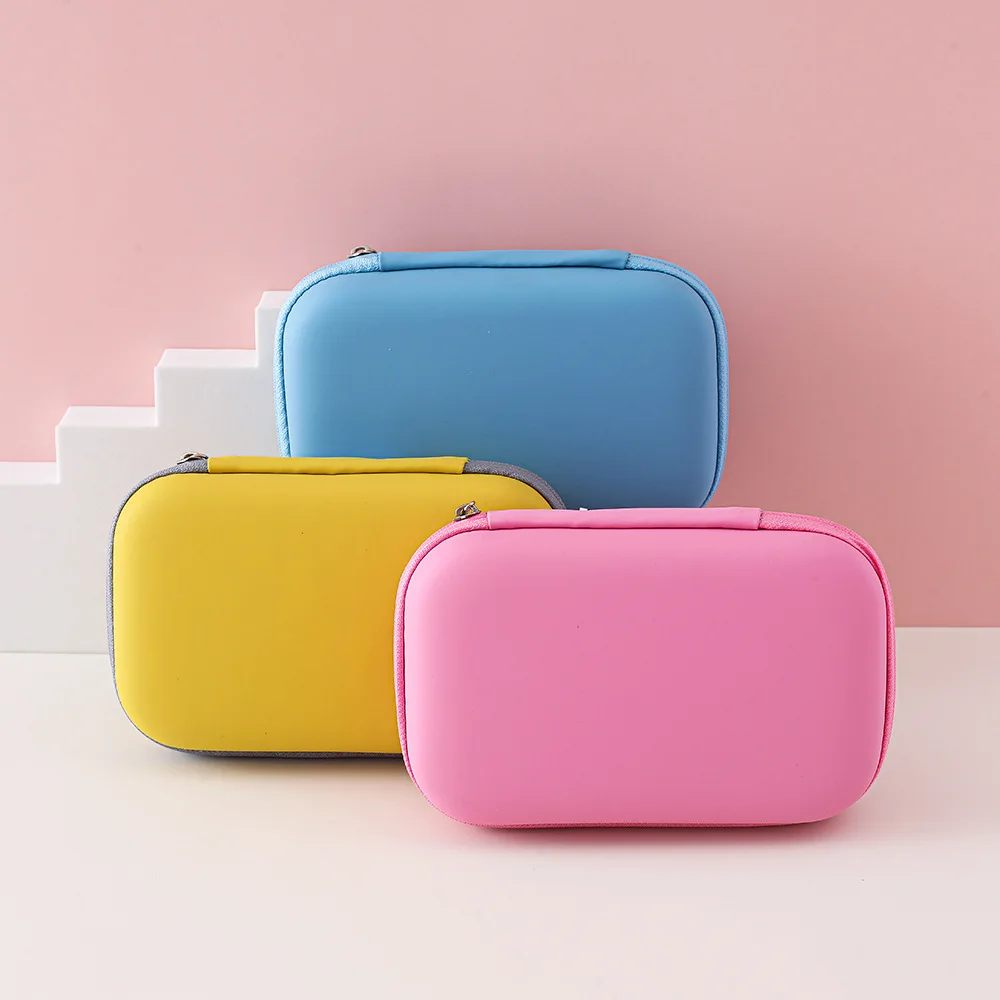 Bolsa EVA para el cuidado del bebé, juego de ocho piezas, aspirador Nasal para bebé, tijeras para uñas, juego de dibujos animados, suministros de limpieza diaria, bolsa de cuidado, 8 Uds. - imagen 5