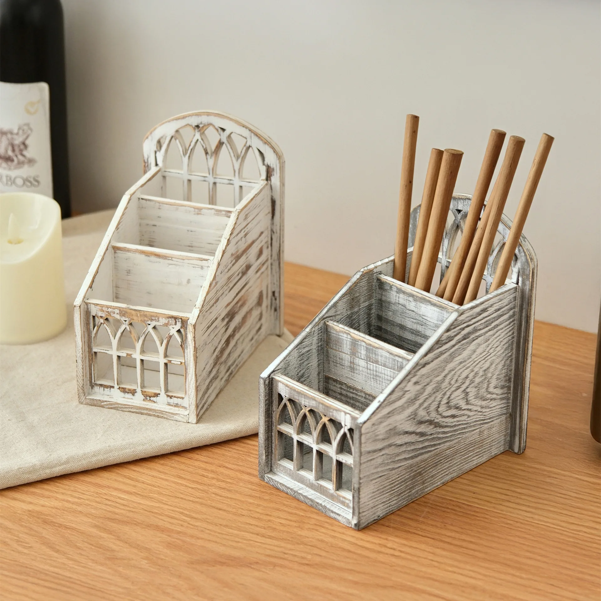 Organizador de Control remoto, soporte de TV para mesa, caja de almacenamiento de escritorio multiusos, organizador para dormitorio y sala de estar - imagen 2