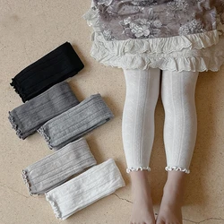 XXFE Otoño Leggings Cortos Niños Niñas Pantalones Pantalones con Estampado Mariposa Pantalones Escolares