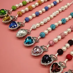 Cadena sujetachupetes de cristal para bebé – Estilo vintage