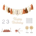 9Pc Brown Tassel