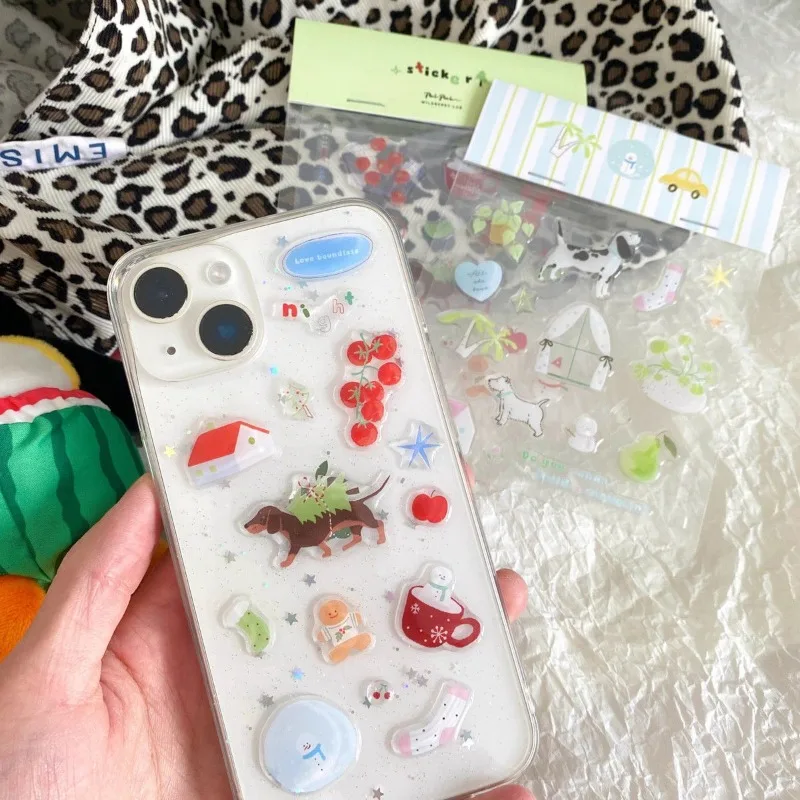 INS Pegatinas impermeables para niños - Cachorro y muñeco de nieve - imagen 3